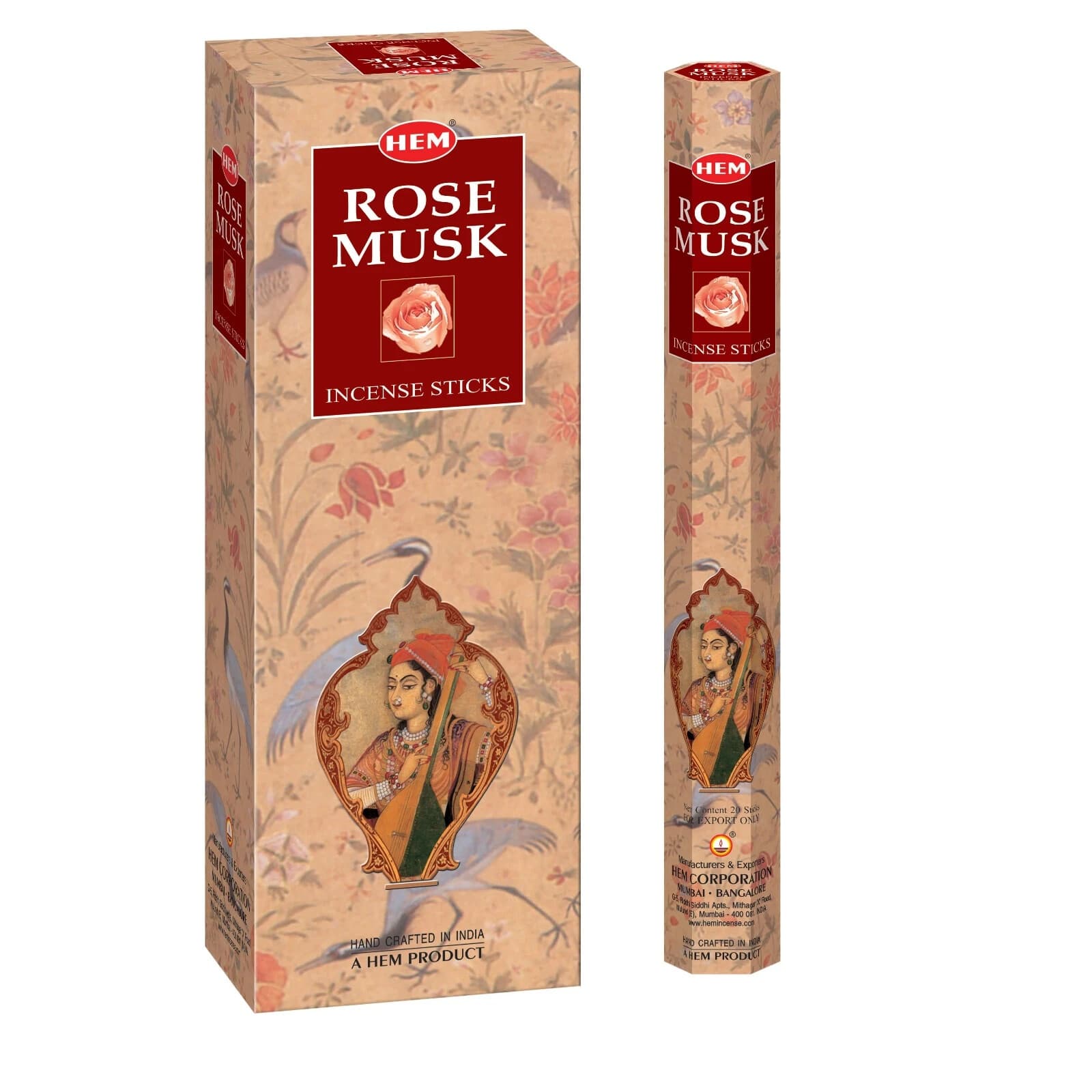 HEM Rose Musk Incense Sticks - Religious