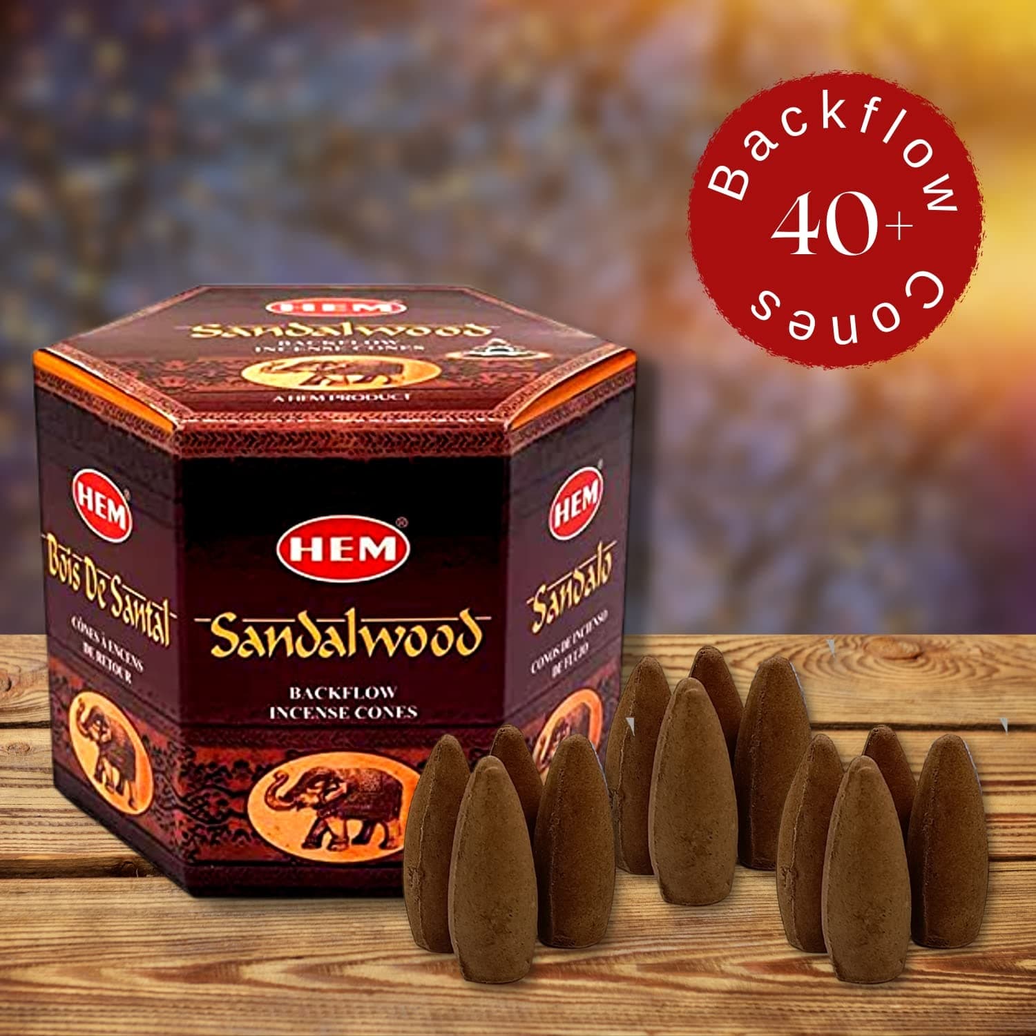 HEM Sandalwood Incense Cones 10pcs - Religious