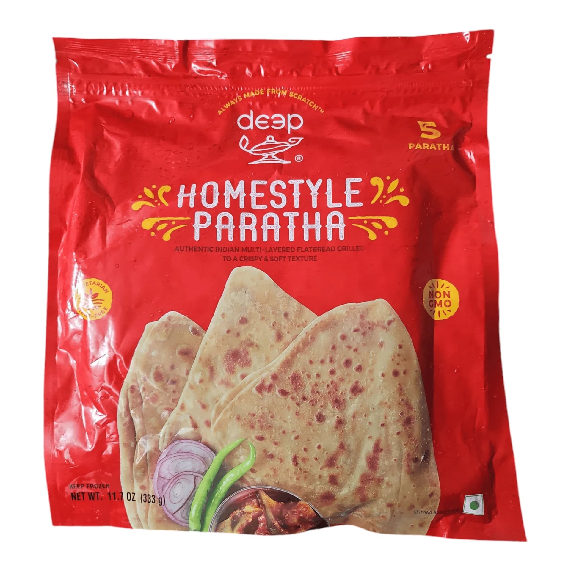 Homstyle Whole Wheat Paratha 390g - Frozen