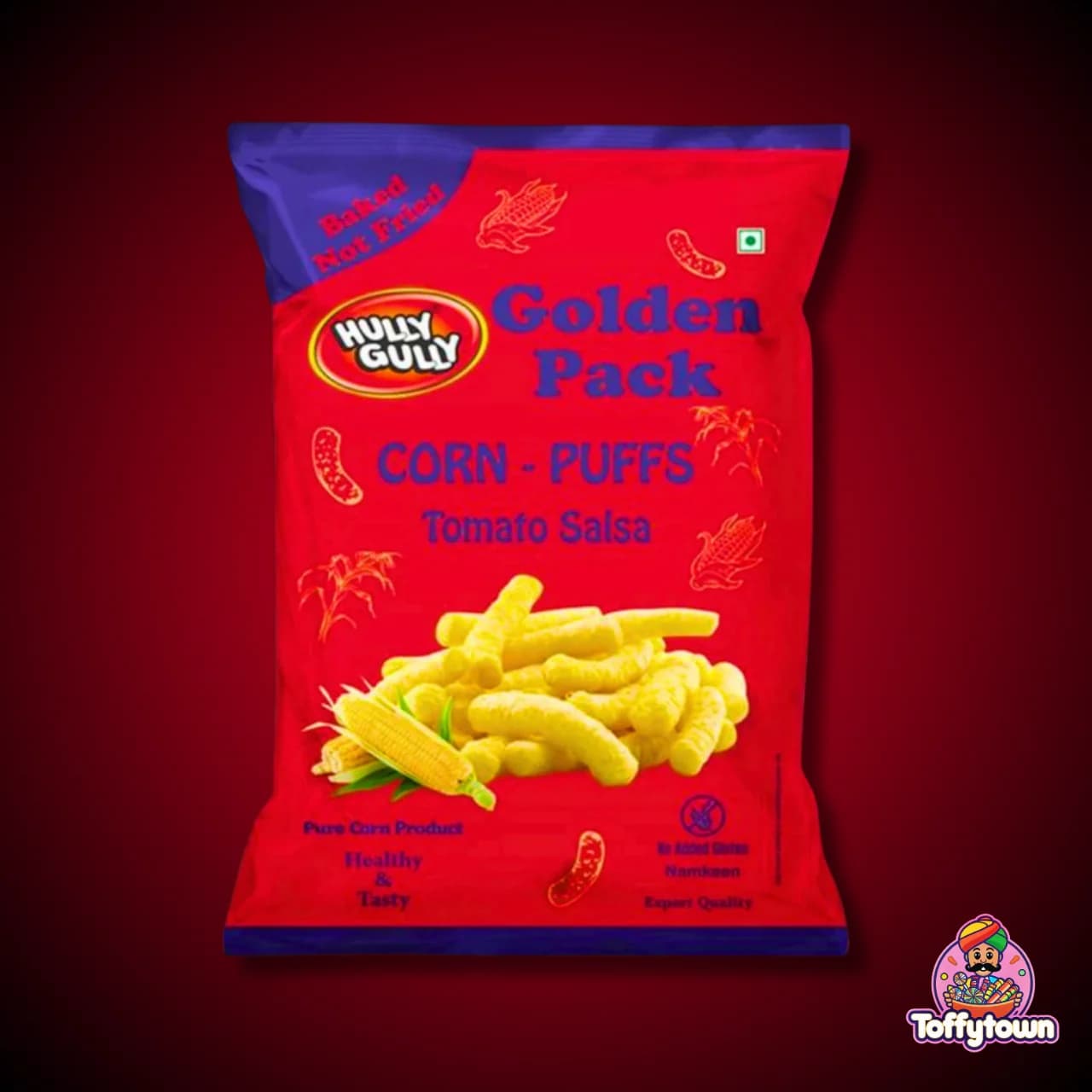 Huly Guly Tomato Salsa Corn Puffs 120g - Snacks