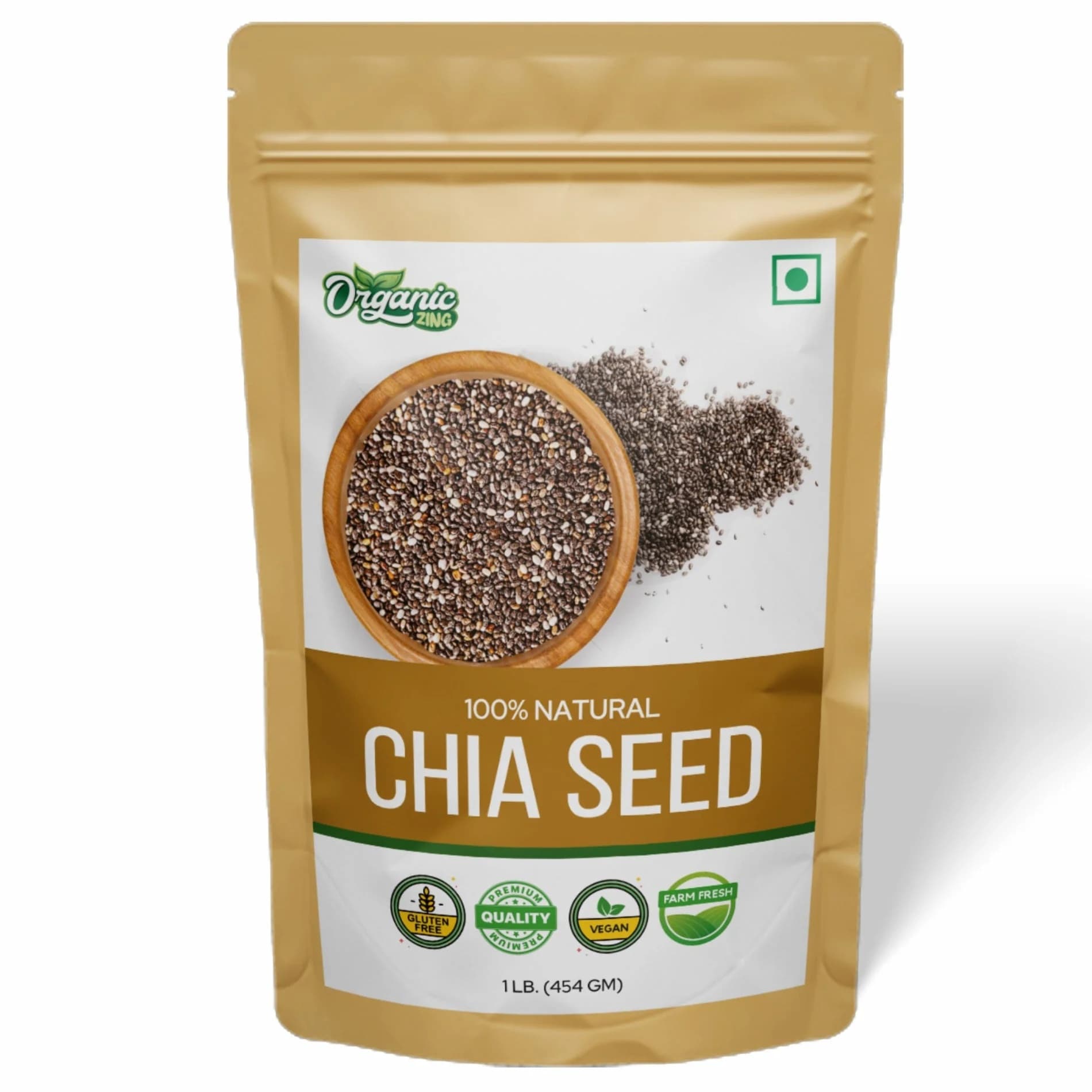 INDI. ORG. CHIA SEEDS. 454G - Snacks