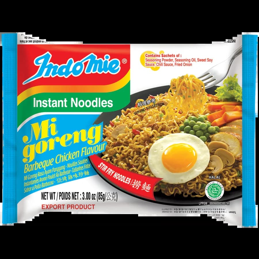 Indomie Barbeque Chicken Flavor Noodles 5 Pack - International & Specialty Foods