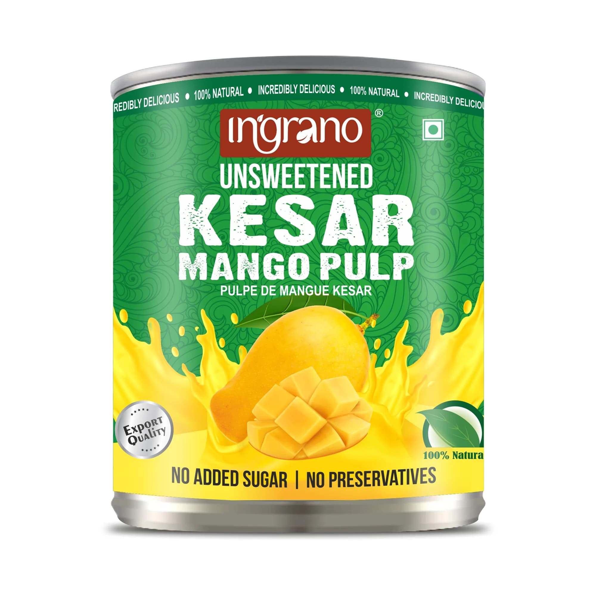 Ingrano Kesar Mango Pulp Unsweetened - Produce