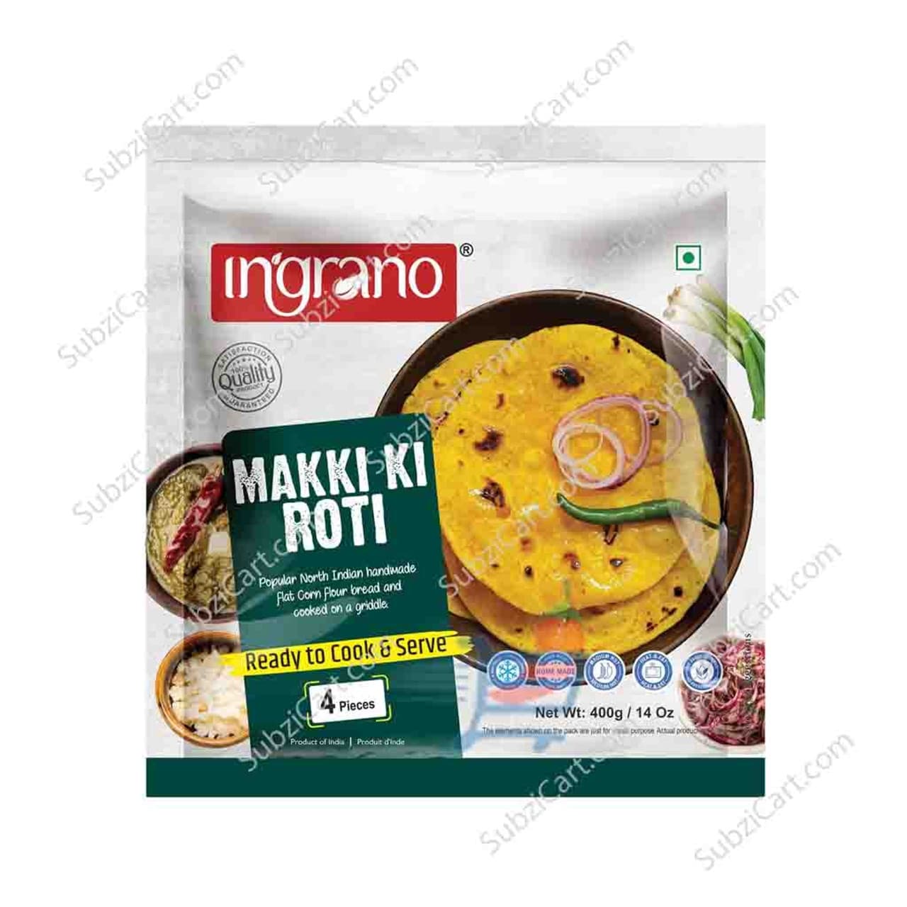INGRANO MAKKI KI ROTI 400G - Bakery & Bread