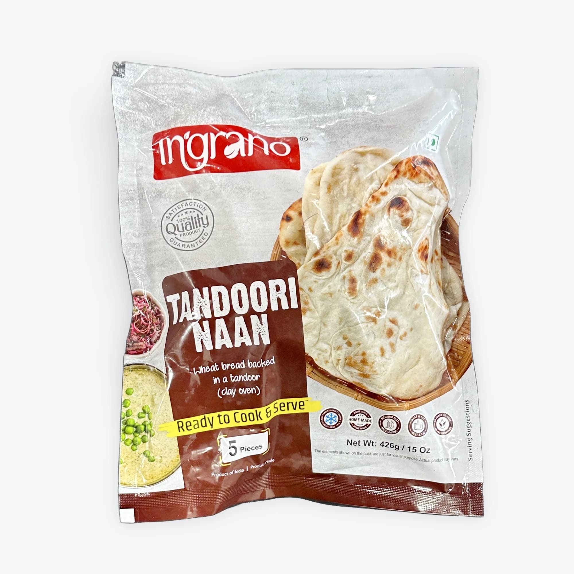 INGRANO TAND NAAN 5 PCS - Bakery & Bread