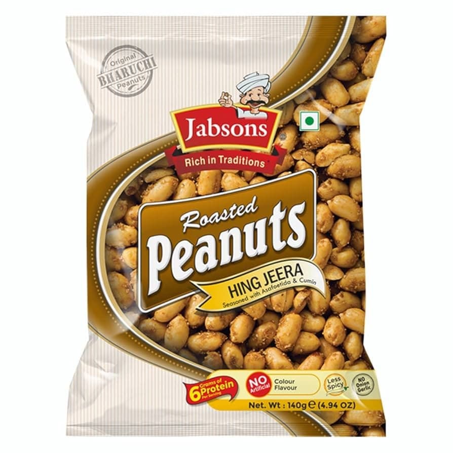 Jabsons Hing Jeera Peanuts 140g - Snacks