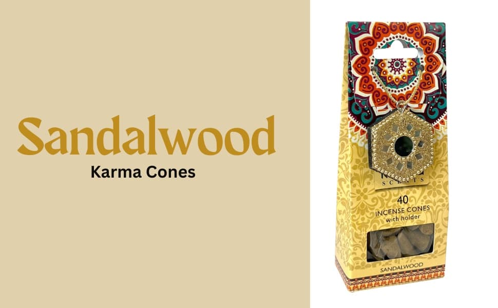 Karma Sandalwood Incense Cones - Religious