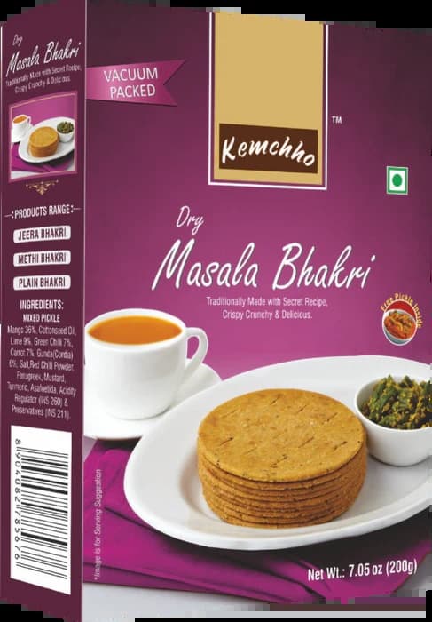 Kemchho Masala Bhakhri 200g - Snacks