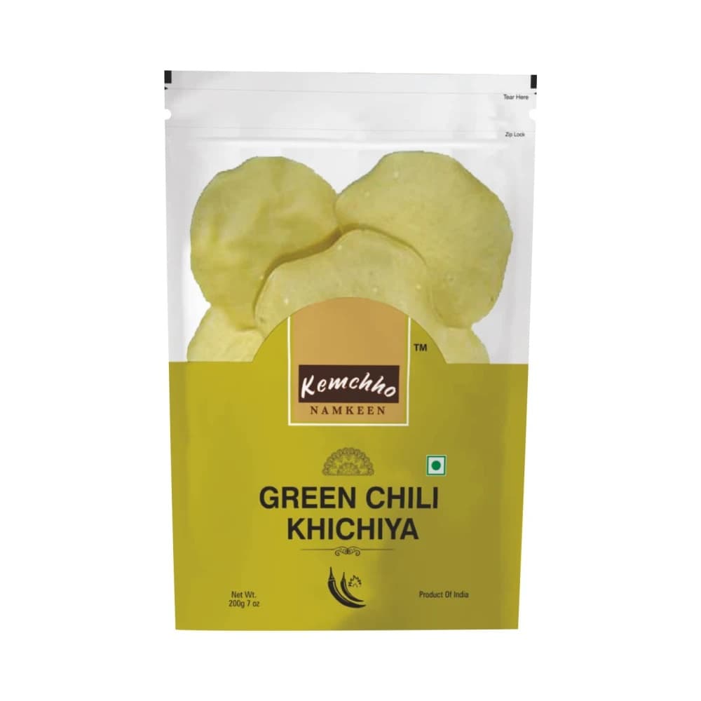 Kemcho Green Chilli Khichiya 200g - Snacks