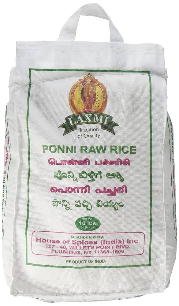 LAXMI PONNI RAW RICE 10LB - Flour & Grains