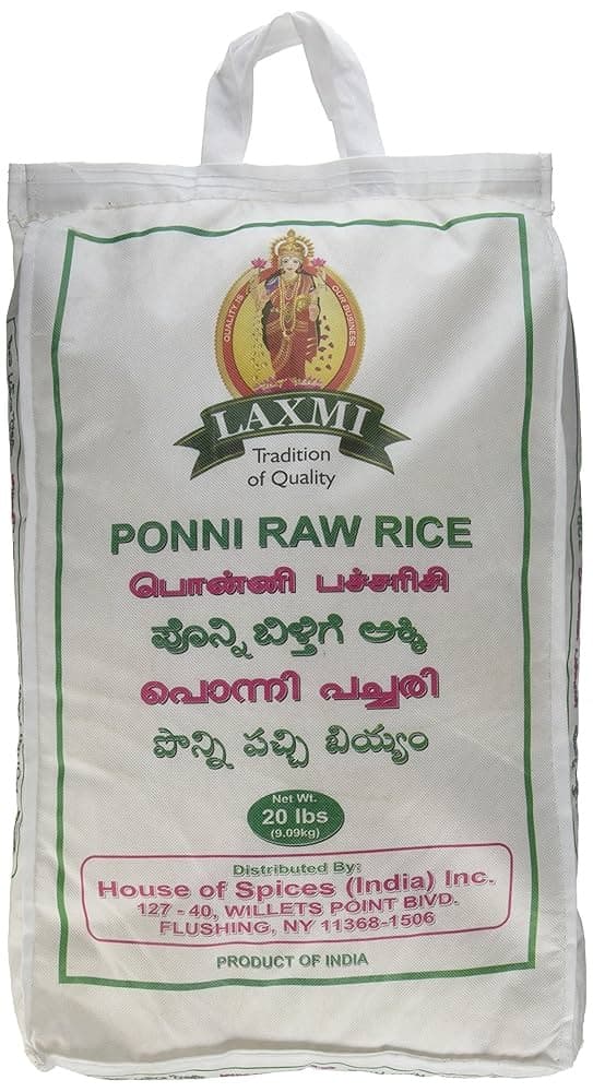 LAXMI PONNI RAW RICE 20LB - Flour & Grains