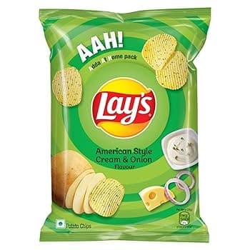 Lay's American Style Cream & Onion Potato Chips 52g - Snacks