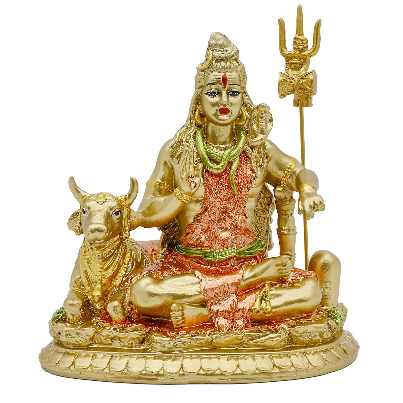 Lotus Lord Shiva Statue - Religious