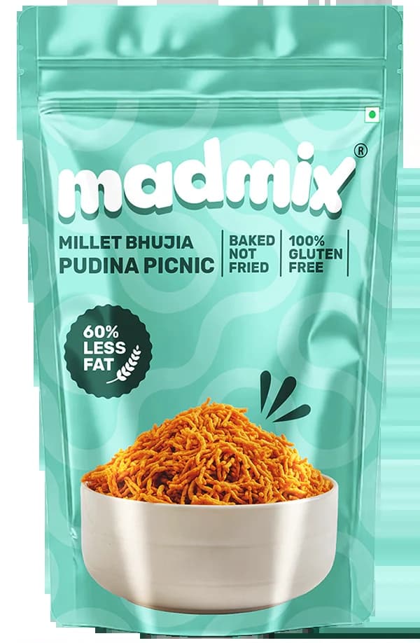 Madmix Pudina Picnic Jowar Bhujia 125g - Snacks