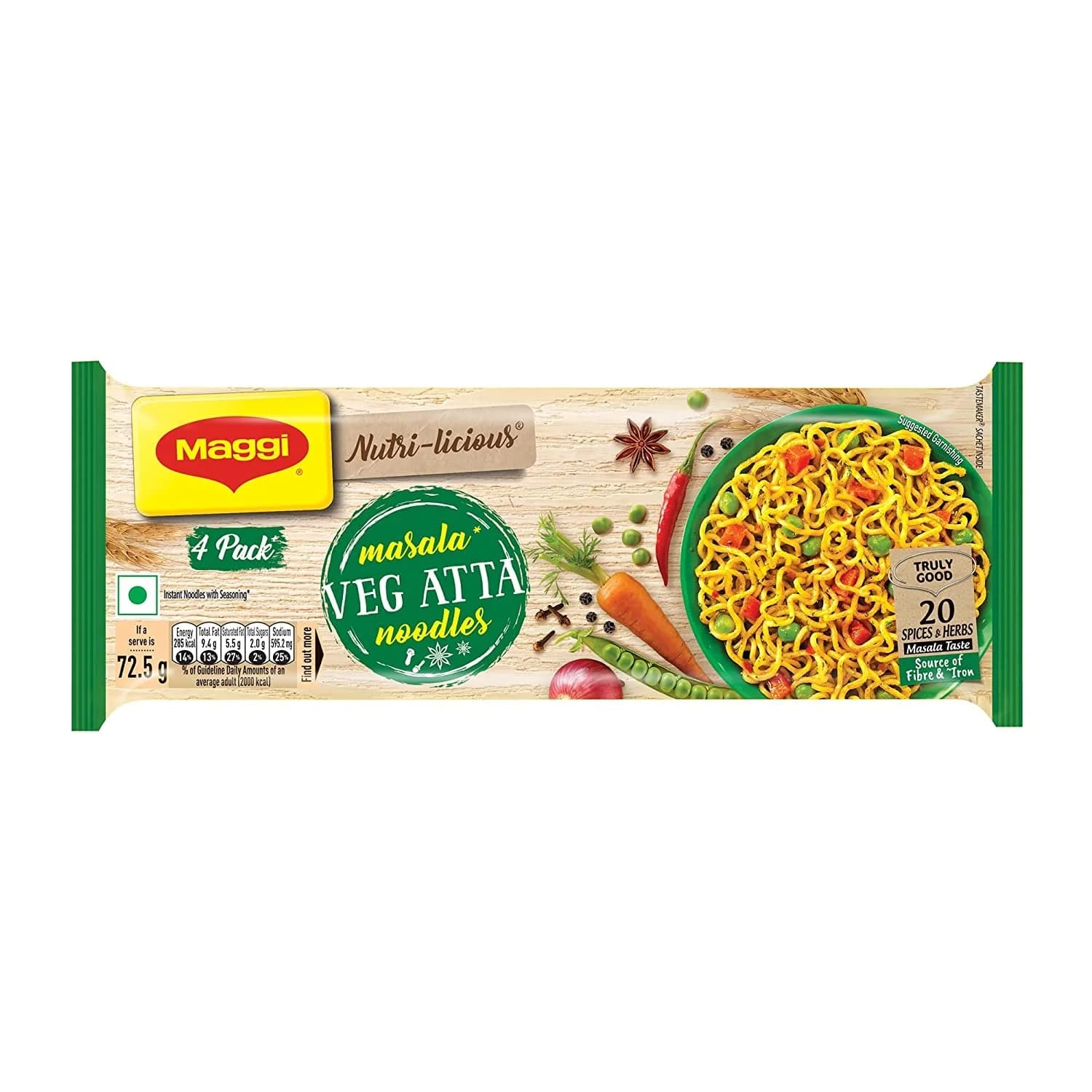 Maggi Veg Atta Noodles 290g - Others
