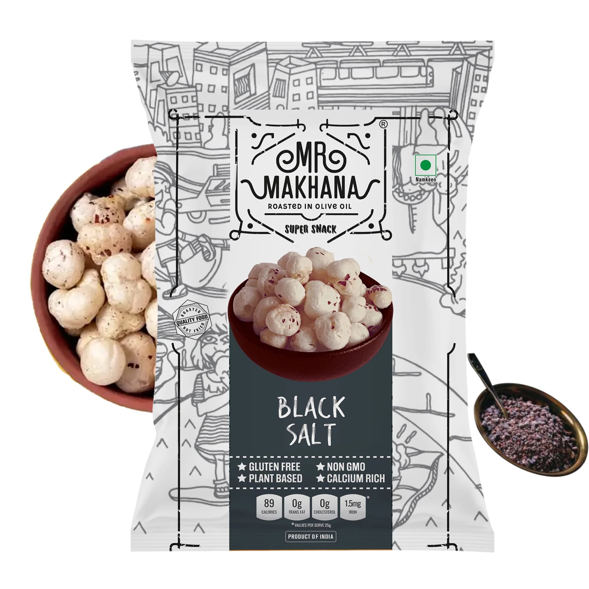 MB MAKHANA SALT 60G - Snacks