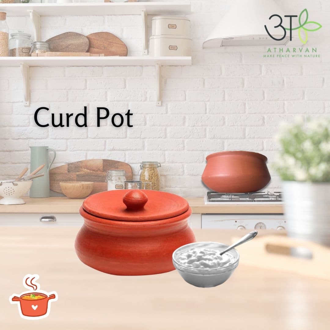 Megh Clay Curd Pot 1L - Dairy
