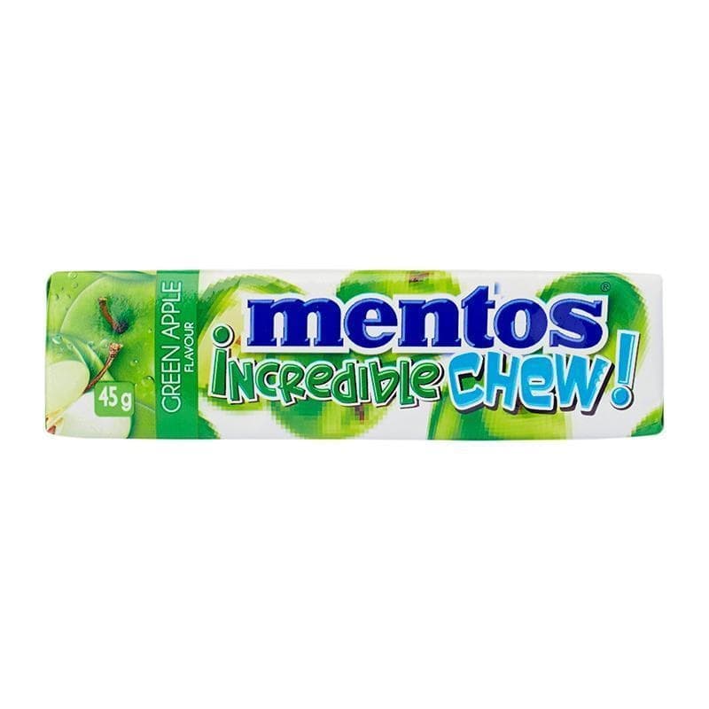 Mentos Incredible Chew Green Apple 45g - Snacks