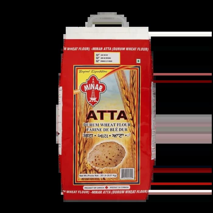 MINAR CHAKKI FRSH ATTA 20LB - Flour & Grains
