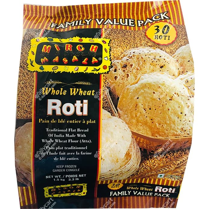 MM WHOLE WHEAT ROTI 30PC 1.5KG - Frozen