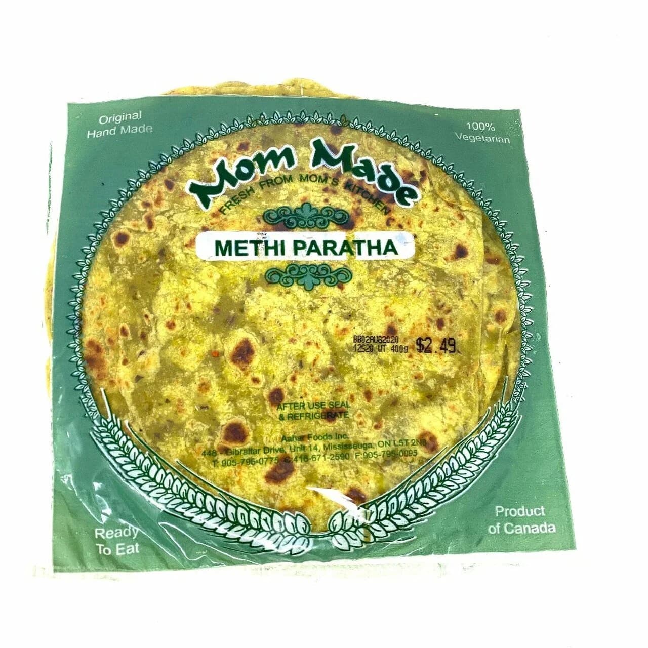 MOM METHI PARATHA 400GM - Bakery & Bread