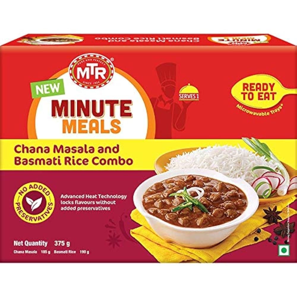 MTR CHANA +BASMATI RICE 375G - Ready-to-Cook