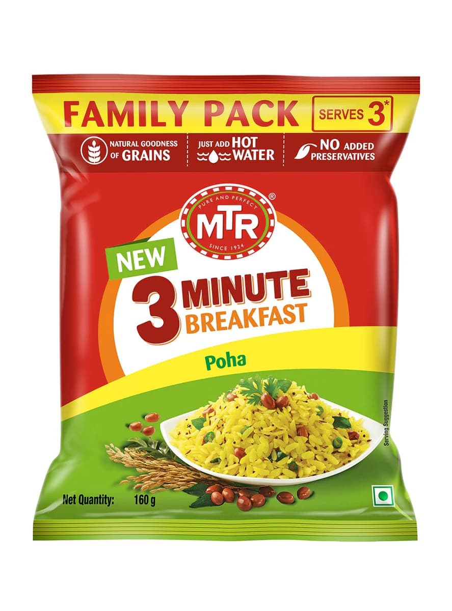 MTR KHATTA MITHA POHA 160GM - Ready-to-Cook