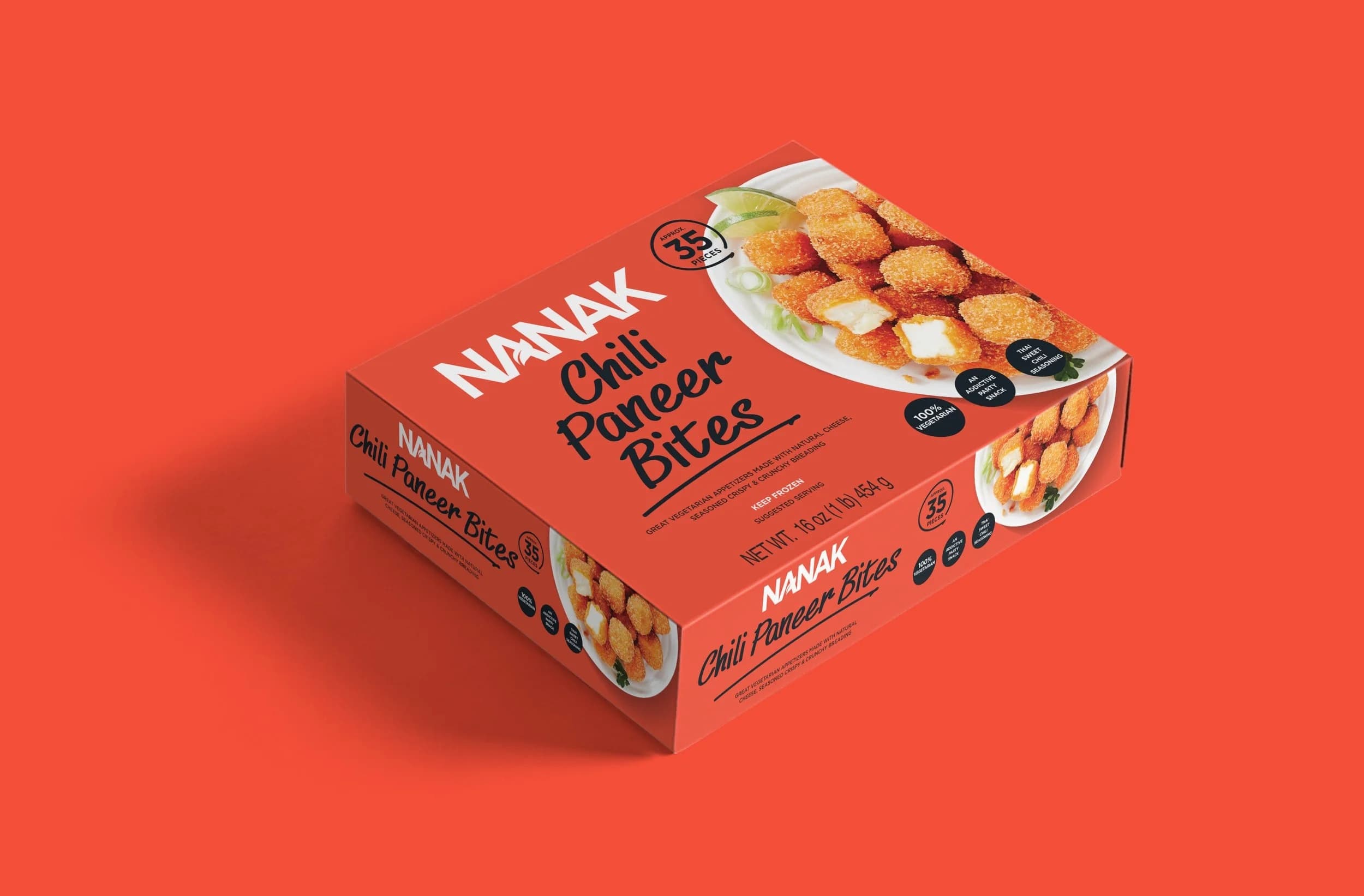 Nanak Chili Paneer Bites 454g - Frozen