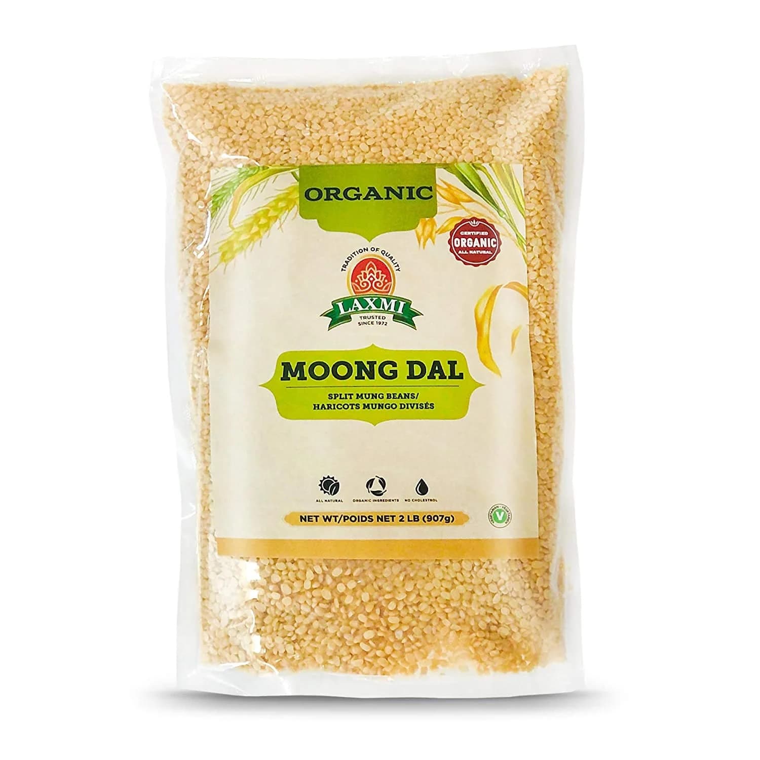NL ORG MOONG SPLIT 2LB - Pulses