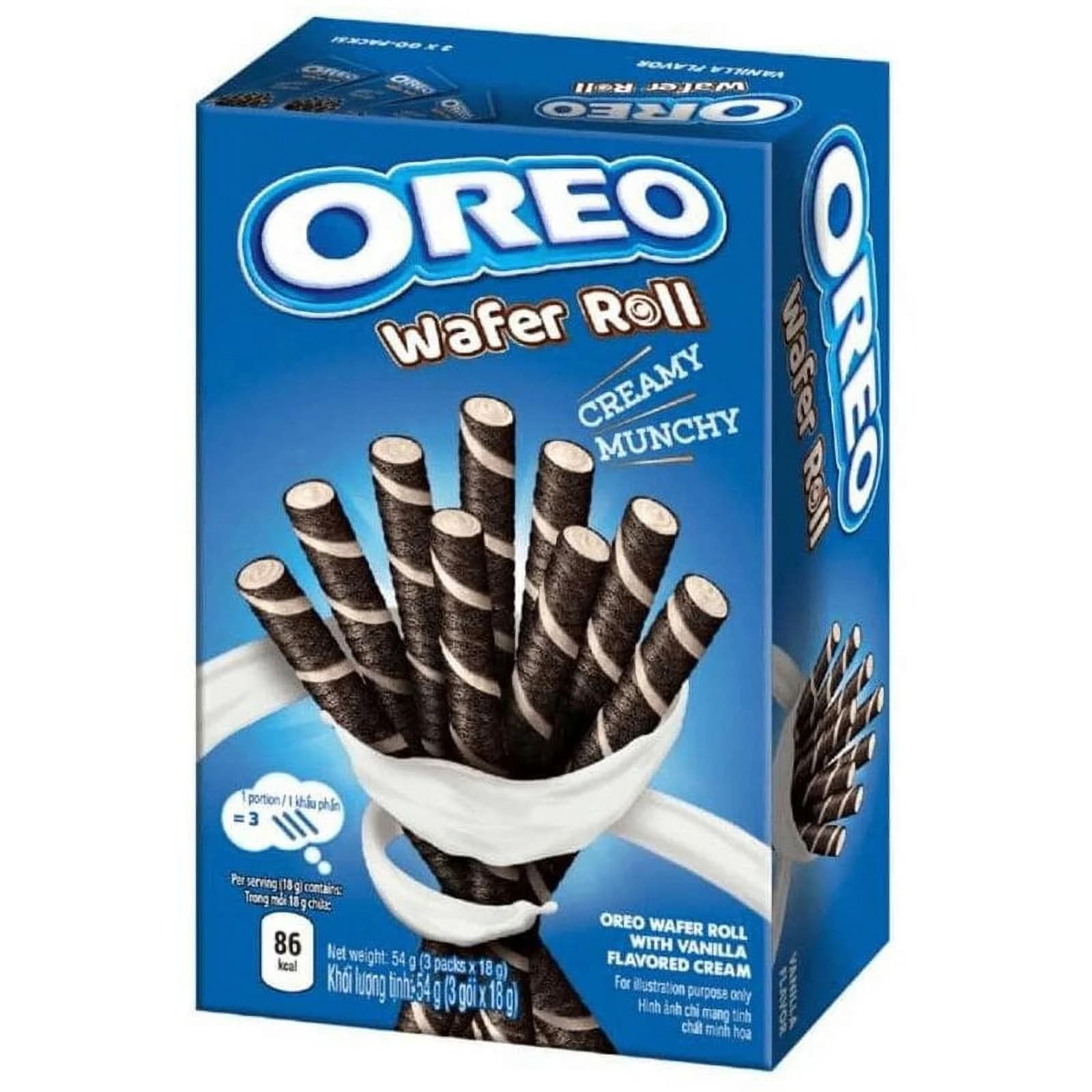 Oreo Wafer Roll Vanilla 54g - Snacks