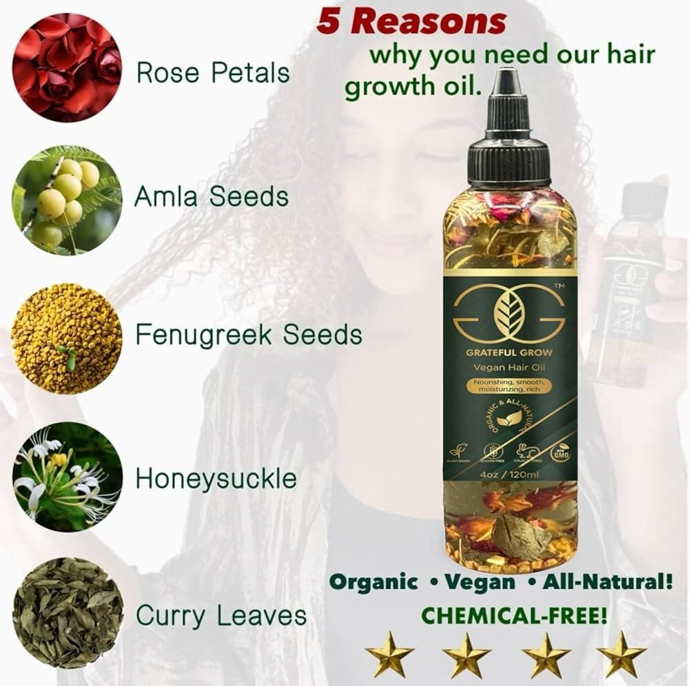 ORG. HAIR GROWTH OIL 120ML - Health & Care