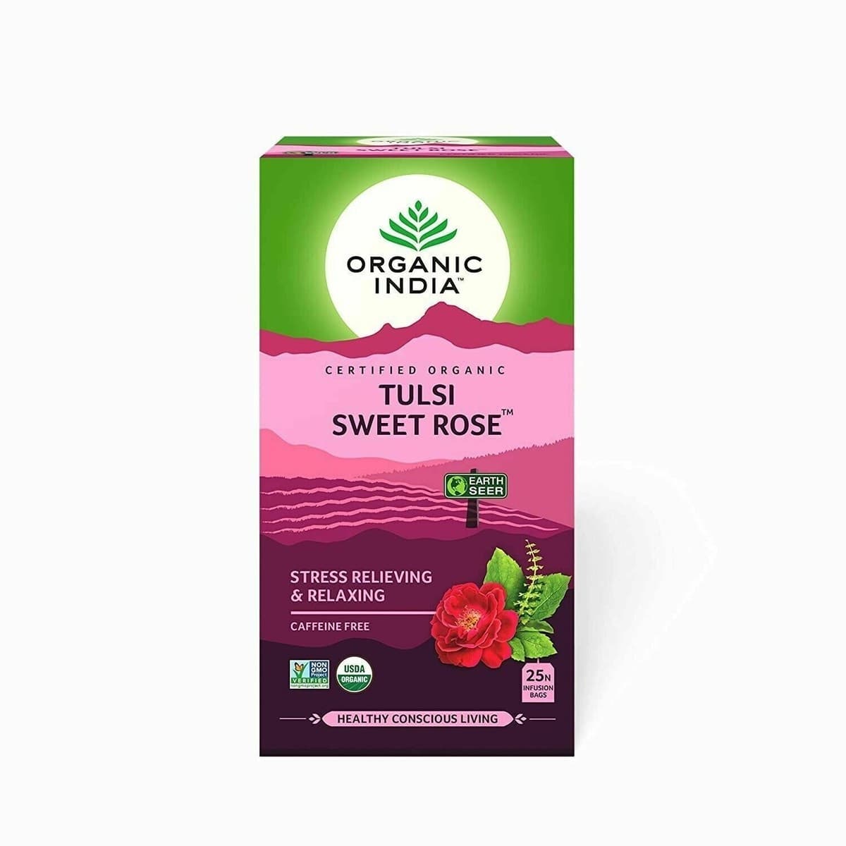 OWREAL Tulsi Indian Rose Herbal Tea 25 Bags - Beverages