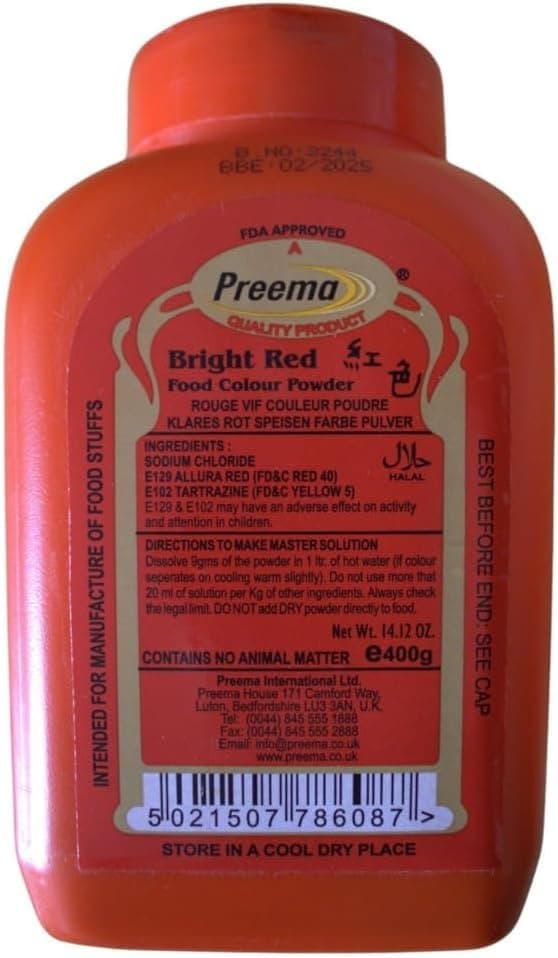 PREEMA BRGT RED CLR 400G - Cooking Essentials