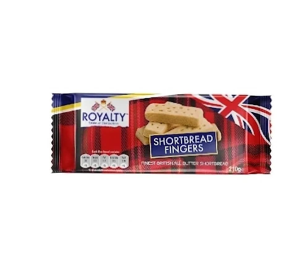 Royalty Shortbread Finger Biscuits 210g - Snacks