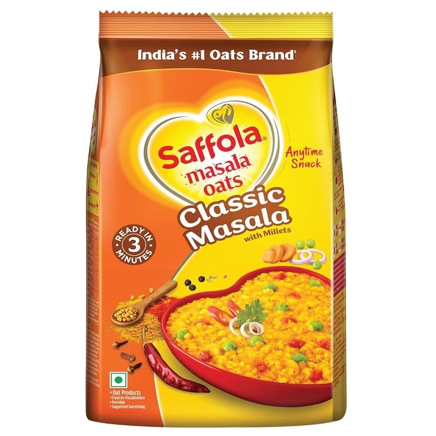 SAFFOLA MASALA OATS 500GM - Flour & Grains