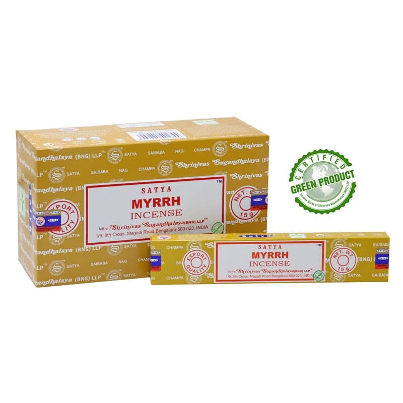 Satya Fragrant Myrrh Incense Sticks Pk-12 - Religious