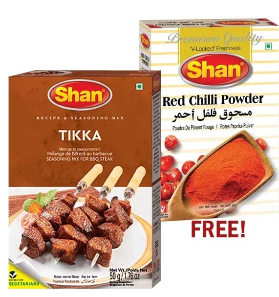 SHAN TIKKA + FREE CHILI POWDER - Spices and Herbs