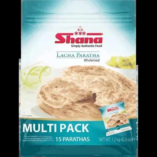 Shana Whole Wheat Laccha Paratha 15pcs - Frozen