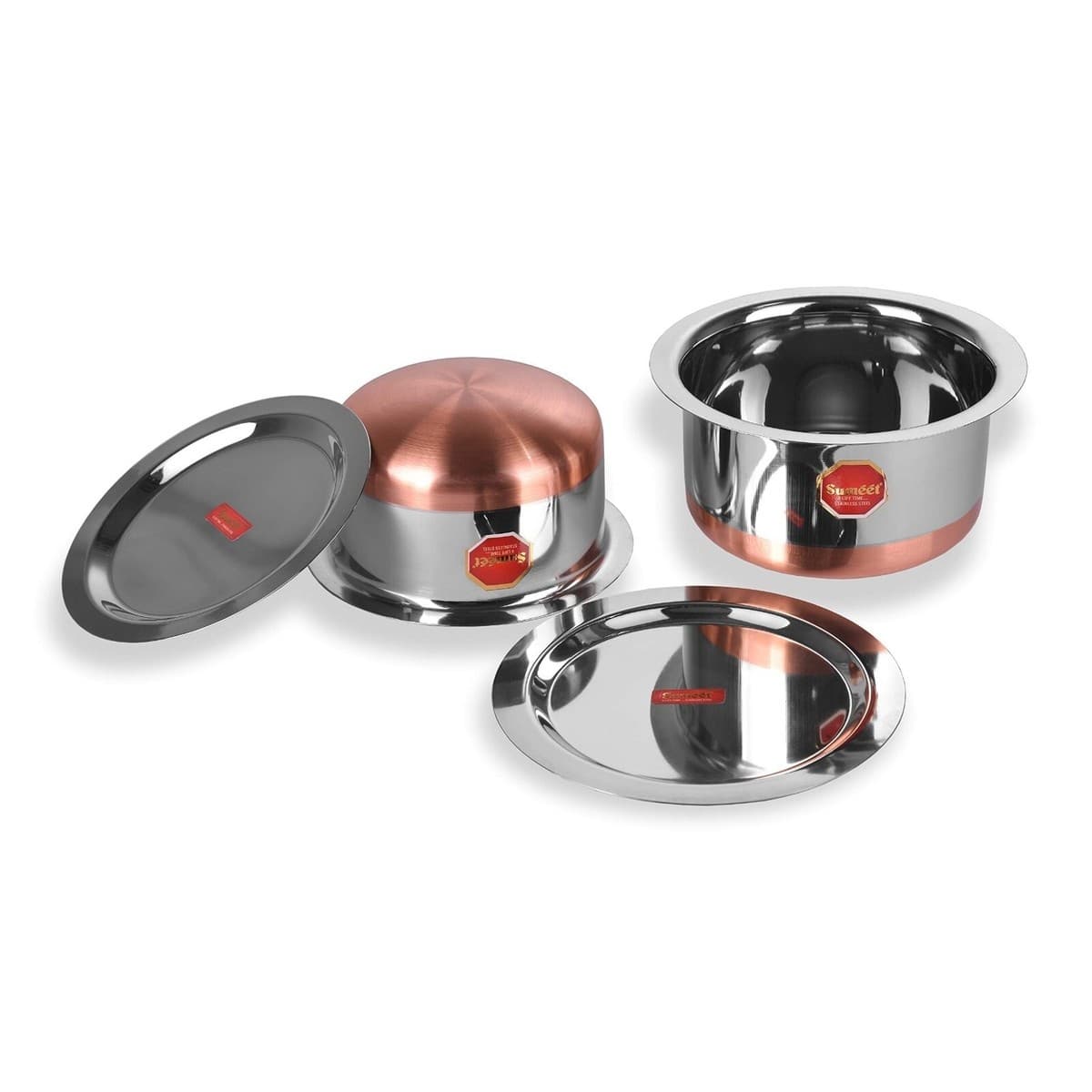 Namaste SS Copper Base Tope with Lid Large - Household