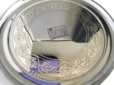 Namaste SS Laser Thali 11" - Household