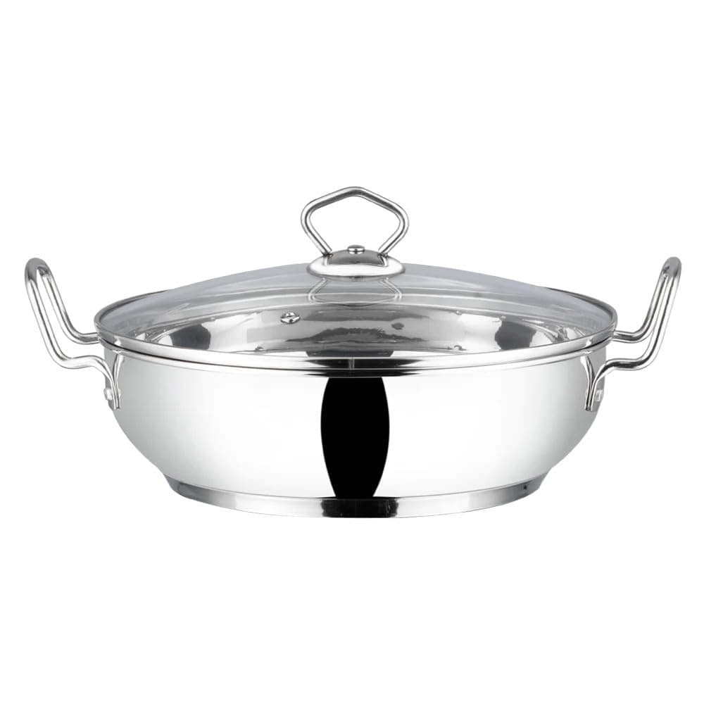 Namaste Stainless Steel Kadai Size 17 - Household