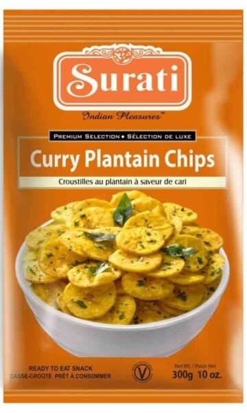 Surati Curry Plantain Chips 300g - Snacks