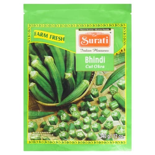 Surati Okra Cut 340g - Frozen