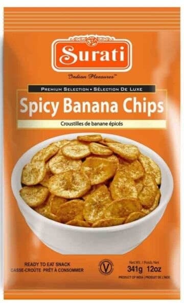 Surati Spicy Banana Chips 341g - Snacks