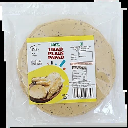 Swad Udad Plain Papad 200g - Snacks