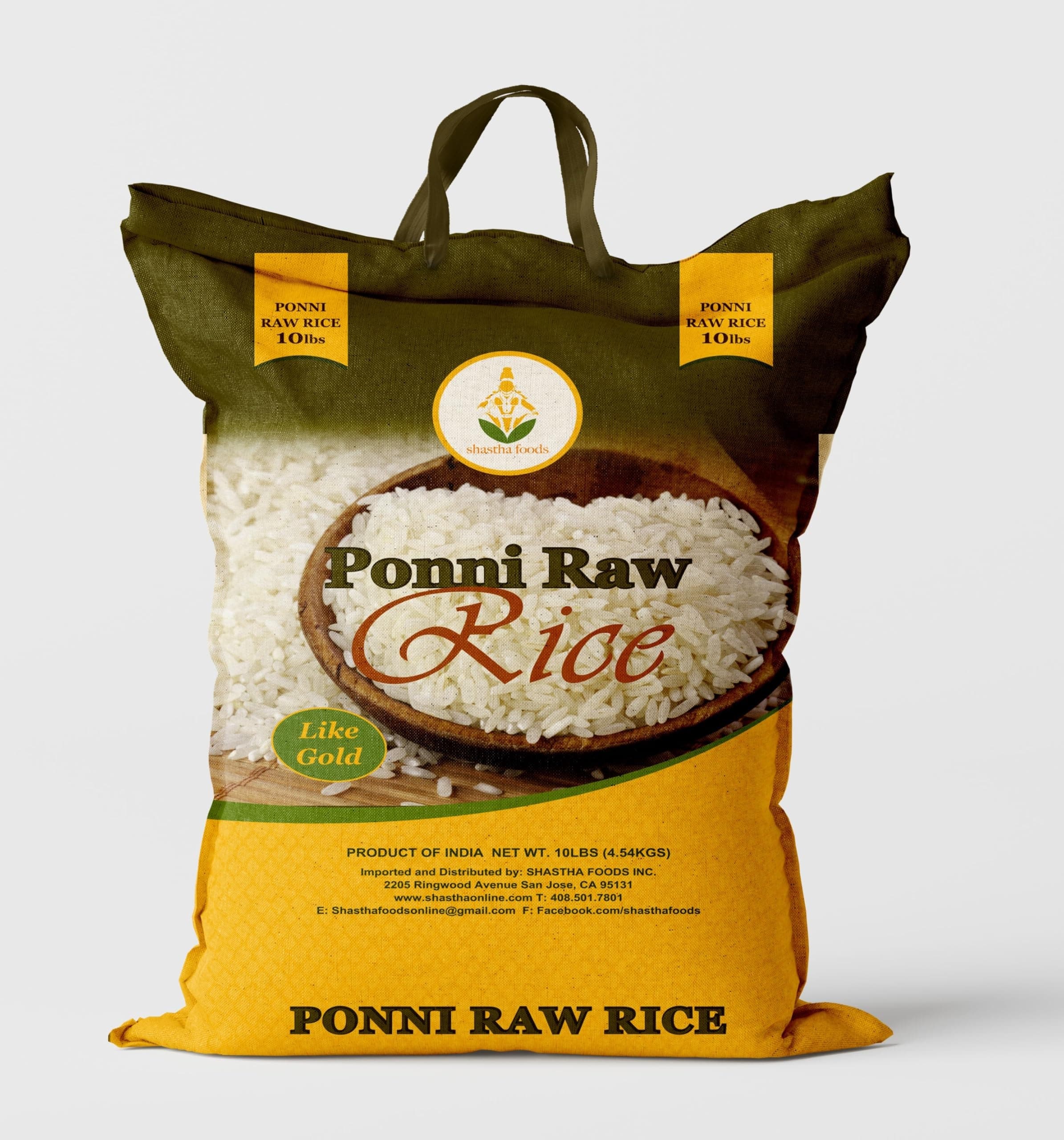 SWETHA PONNI RAW RICE 10LB - Flour & Grains