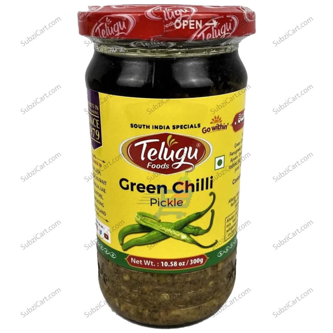 TL GREEN CHILLI PICKLE 300GM - Condiments