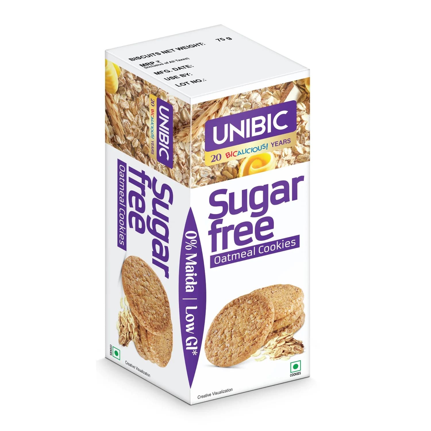 UNIBIC Sugar-Free Multigrain Cookies 67.5g - Snacks