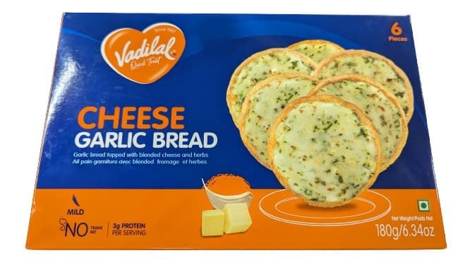 Vadilal Cheese Garlic Bread 6pcs - Frozen