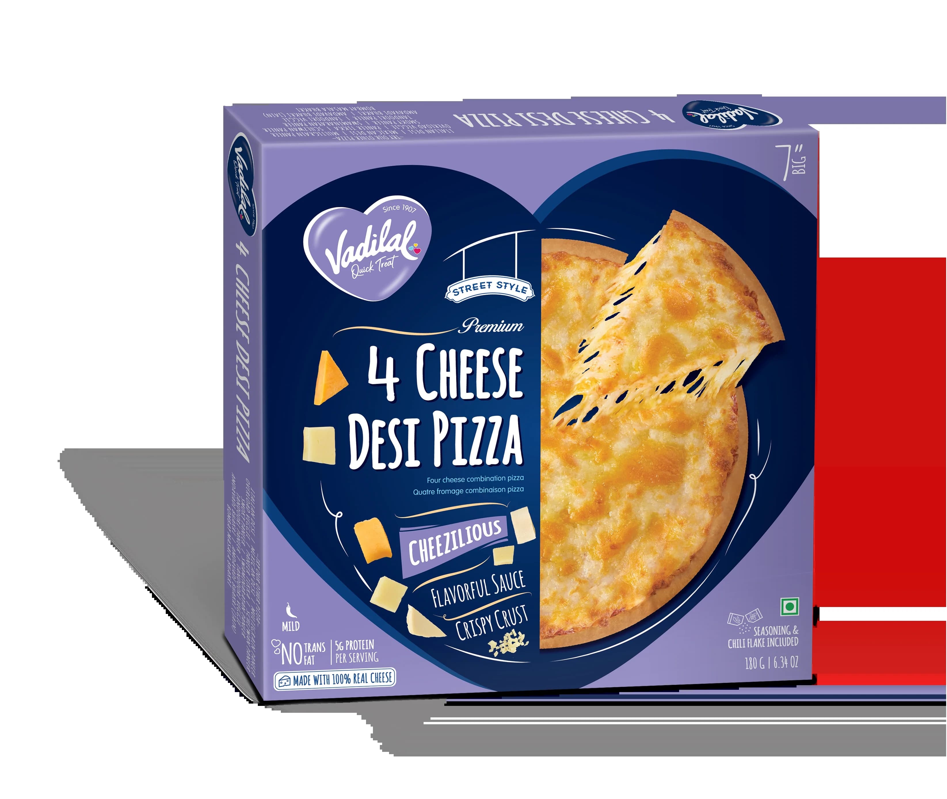 Vadilal 4 Cheese Desi Pizza 180g - Frozen